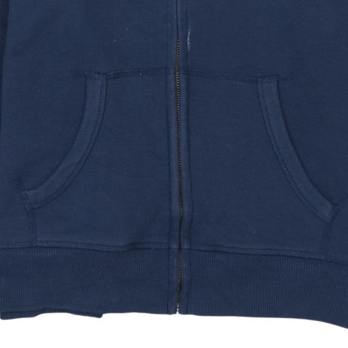 Tommy Jeans Mens Navy Full Zip Hoodie M Hooded Cotton Blend