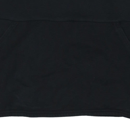 Puma Men Black Pullover Hoodie L Fleece Sports Logo