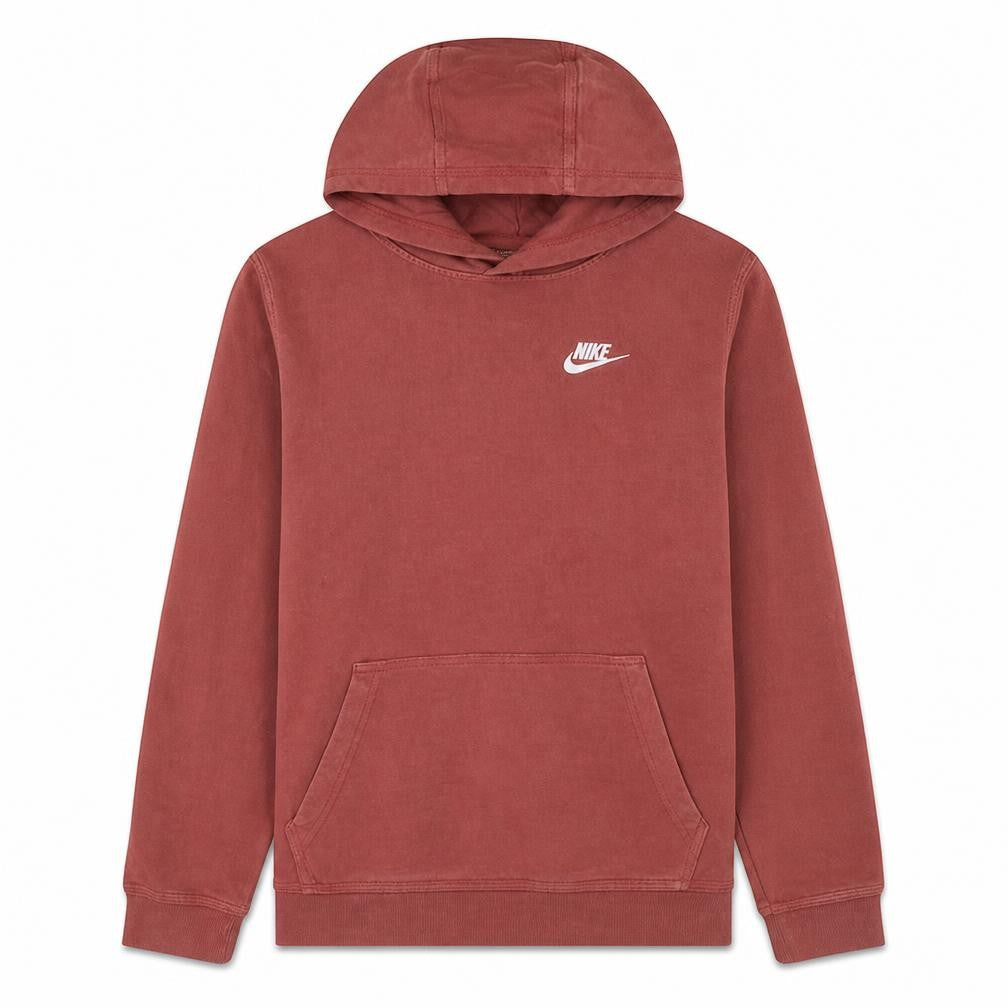 Nike Boys Rust Red Pullover Hoodie XL 158-170cm Cotton Sweatshirt