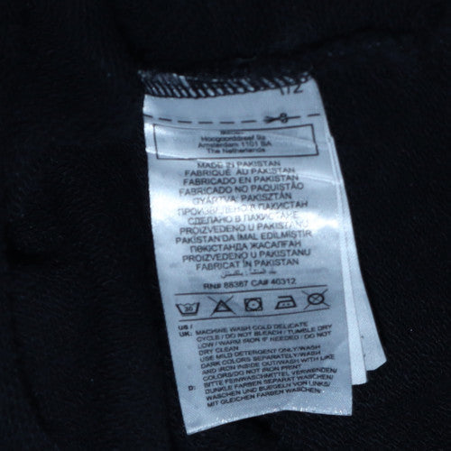 Adidas Womens Black Crew Neck Pullover Sweatshirt Size 8 Logo Print