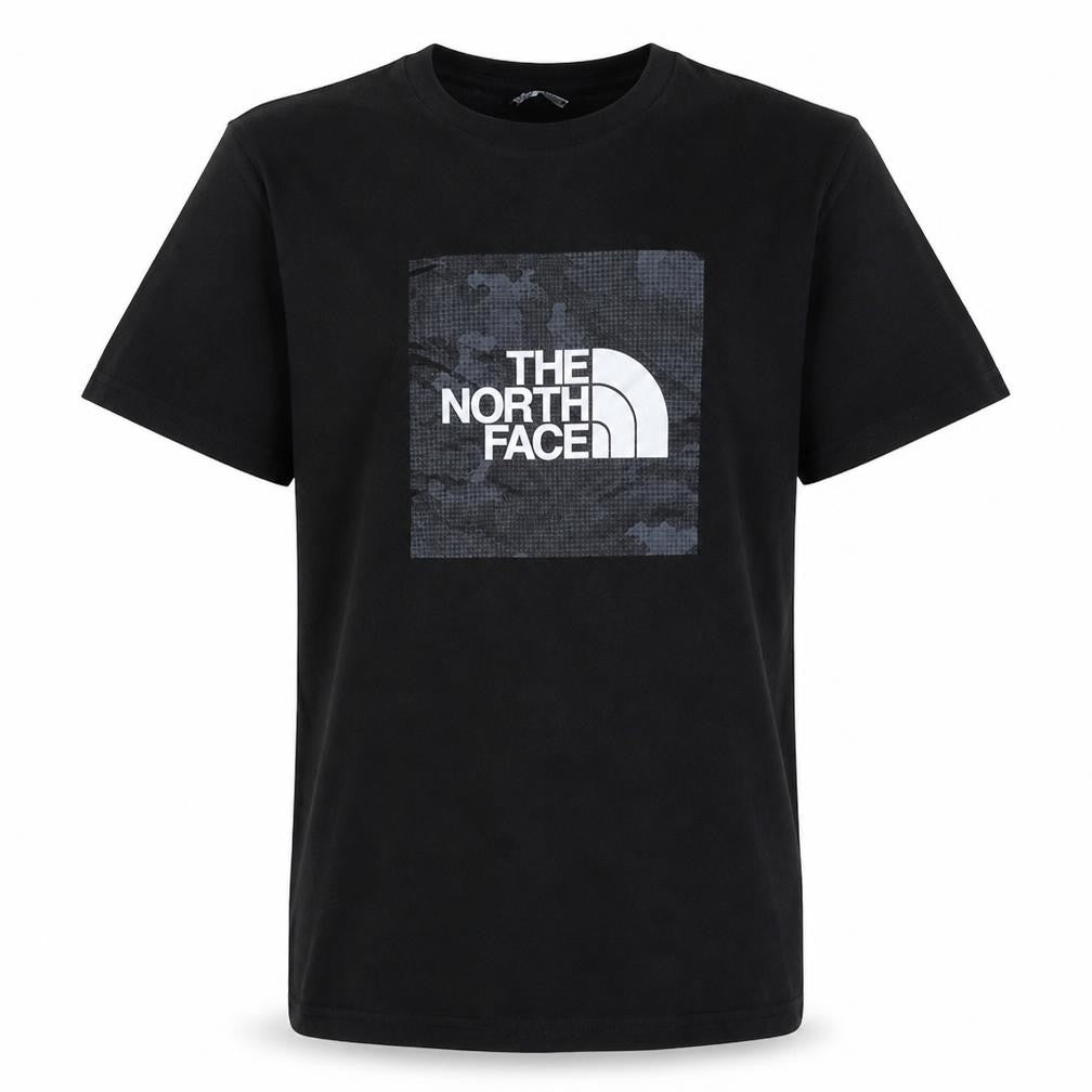 The North Face Boys Black Logo T-Shirt 18 Years Outdoor Casual Top