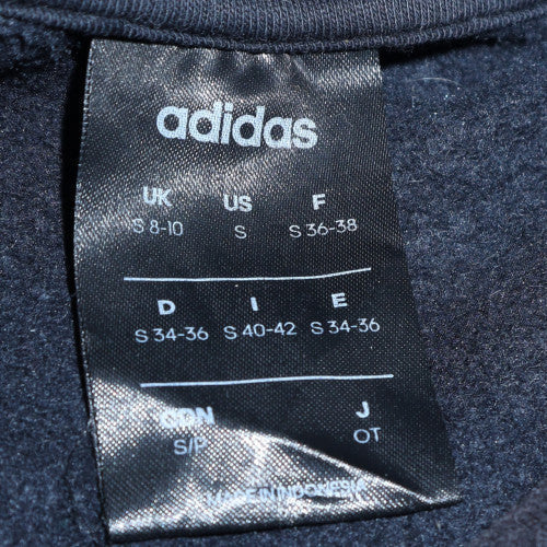 Adidas Women's Black Crew Neck Pullover Sweatshirt Size S 8-10