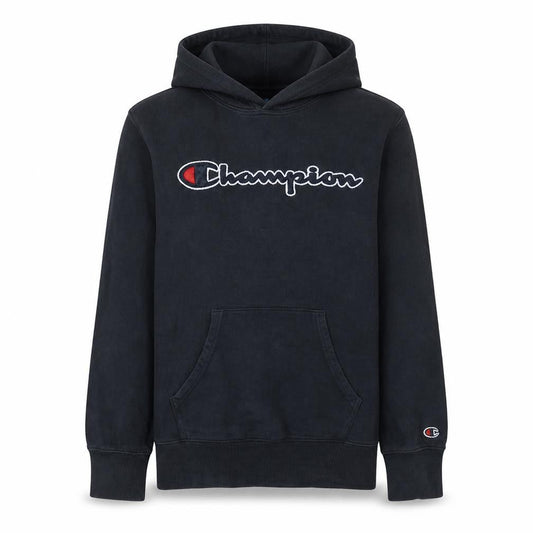 Champion Men's Black Pullover Hoodie Medium Logo Fleece Sweatshirt
