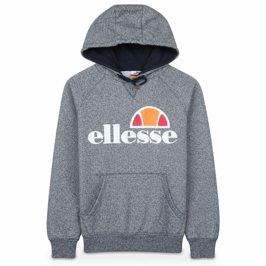 Ellesse Men's Grey Pullover Hoodie Size S Graphic Logo Fleece