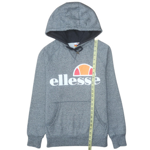 Ellesse Men's Grey Pullover Hoodie Size S Graphic Logo Fleece