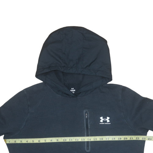 Under Armour Men's Black Pullover Hoodie L Loose Fit Fleece Sweatshirt