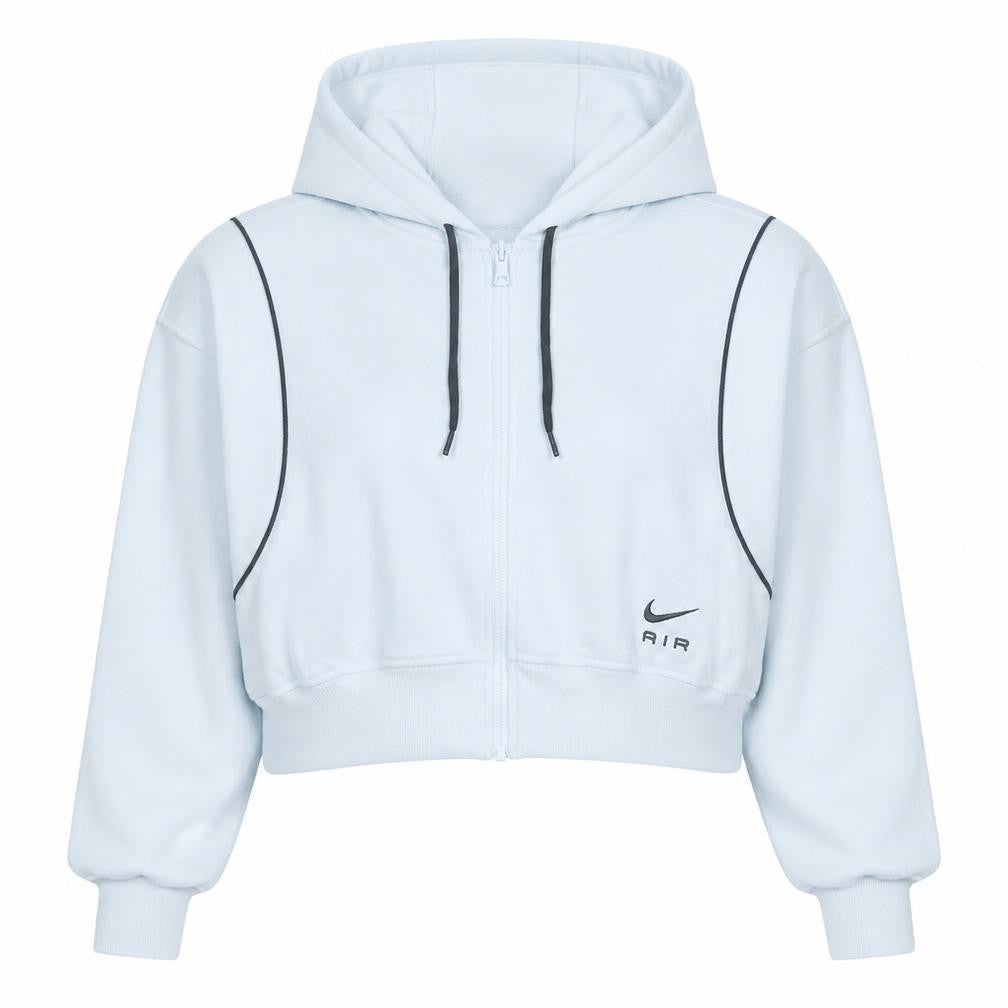 Nike Air Women White Full Zip Hoodie XL Cotton Blend