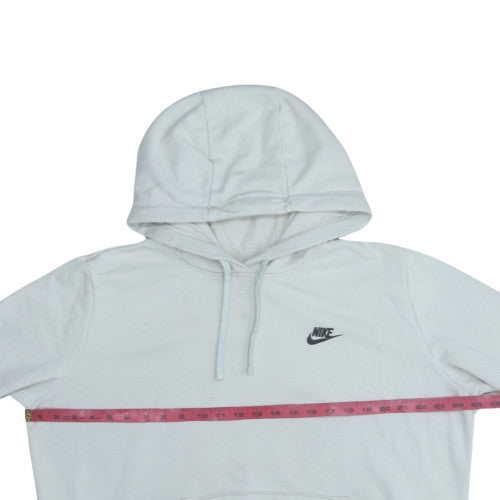 Nike Women White XL Pullover Hoodie with Logo Front Pocket