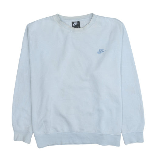 Nike Men's White XL Pullover Fleece Sweatshirt Crew Neck