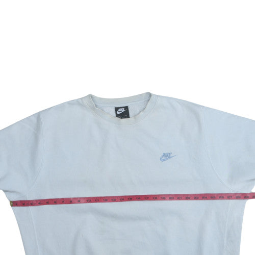 Nike Men's White XL Pullover Fleece Sweatshirt Crew Neck
