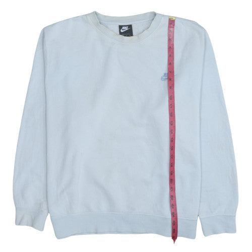 Nike Men's White XL Pullover Fleece Sweatshirt Crew Neck