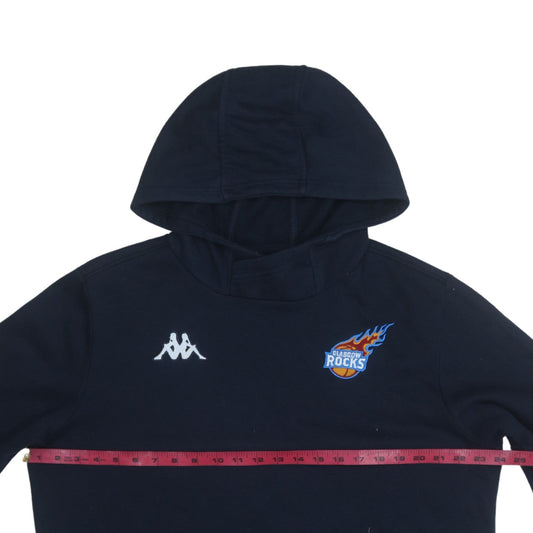 Kappa Mens Blue Pullover Hoodie Large Fleece Glasgow Rocks