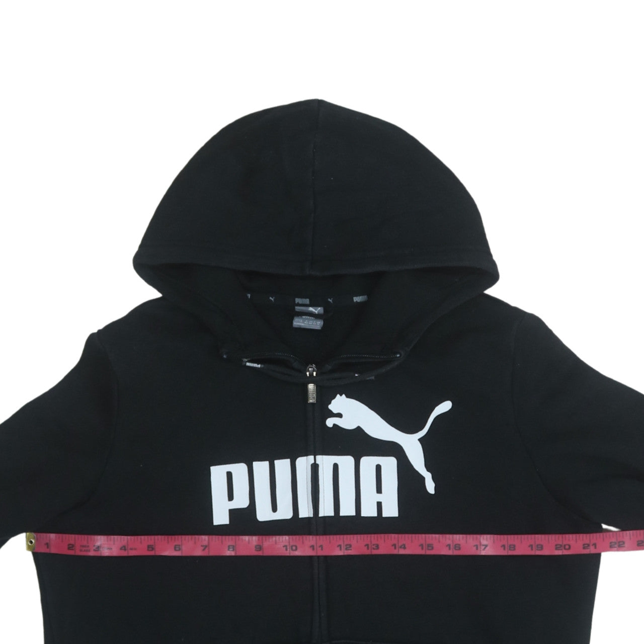 Puma Womens Black Full Zip Hoodie Medium Hooded Sweatshirt