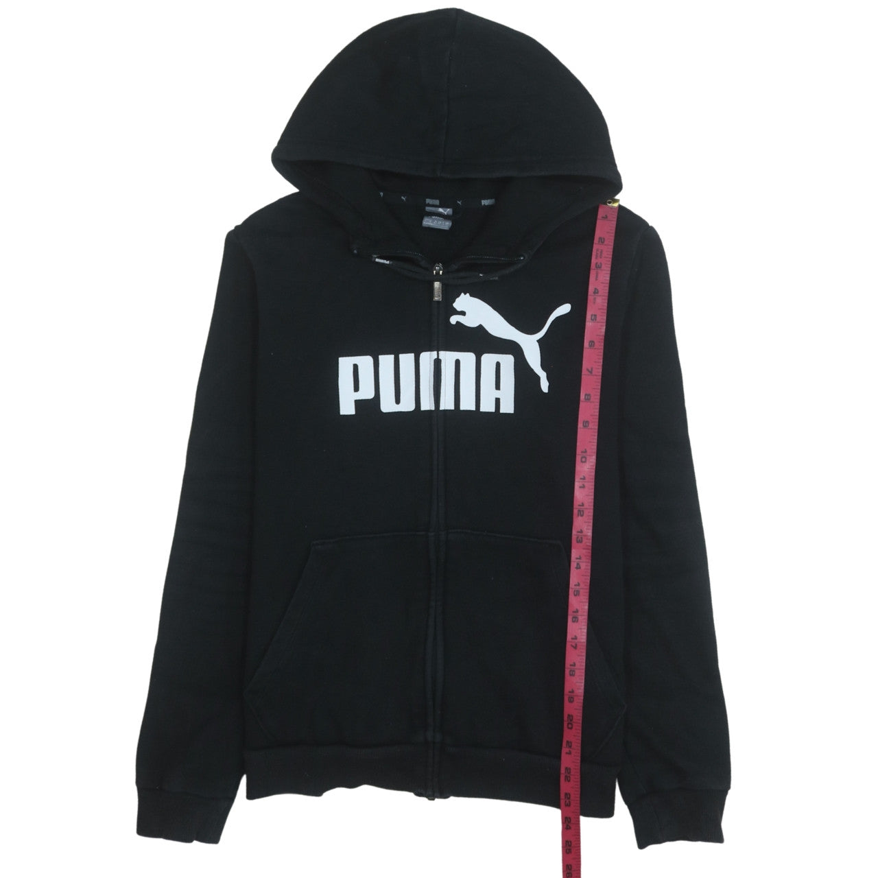 Puma Womens Black Full Zip Hoodie Medium Hooded Sweatshirt