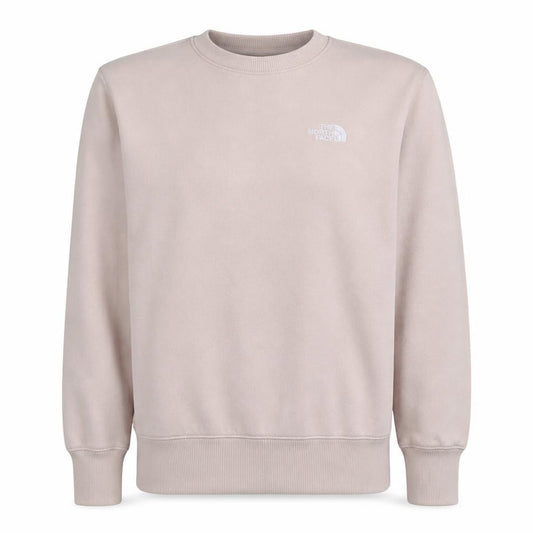 The North Face Women Beige Crew Neck Pullover Sweatshirt L Cotton Blend