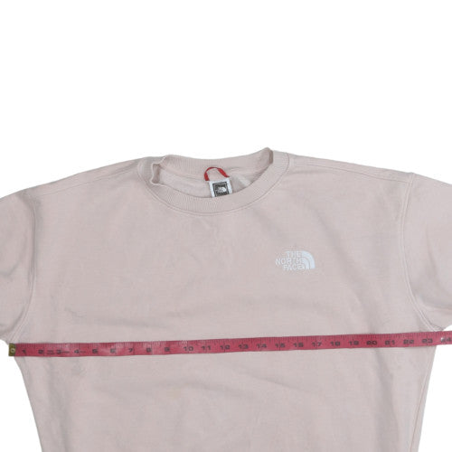 The North Face Women Beige Crew Neck Pullover Sweatshirt L Cotton Blend