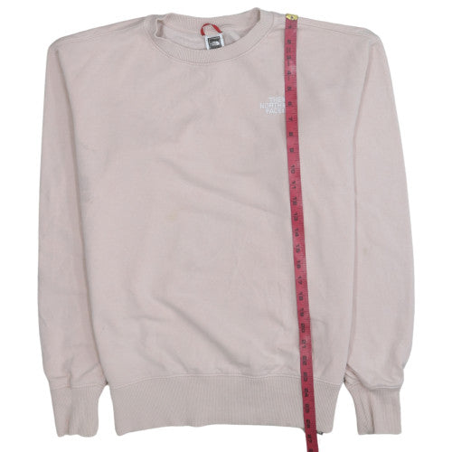 The North Face Women Beige Crew Neck Pullover Sweatshirt L Cotton Blend