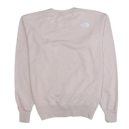 The North Face Women Beige Crew Neck Pullover Sweatshirt L Cotton Blend