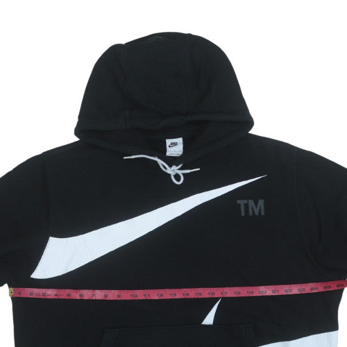 Nike Men's Black XL Pullover Hoodie with Logo Graphic Print