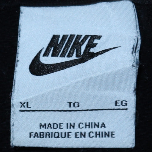 Nike Men's Black XL Pullover Hoodie with Logo Graphic Print