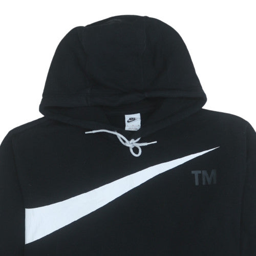 Nike Men's Black XL Pullover Hoodie with Logo Graphic Print