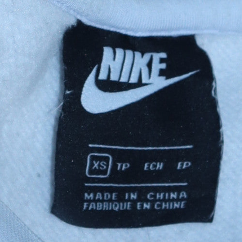 Nike Womens White XS Crew Neck Pullover Sweatshirt