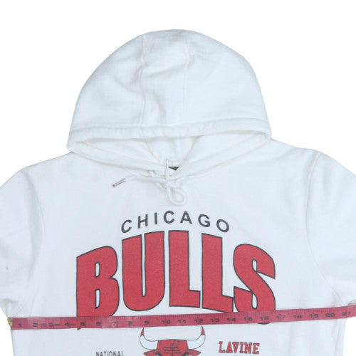 Primark NBA Chicago Bulls White Hoodie Men's M Hooded Sweatshirt