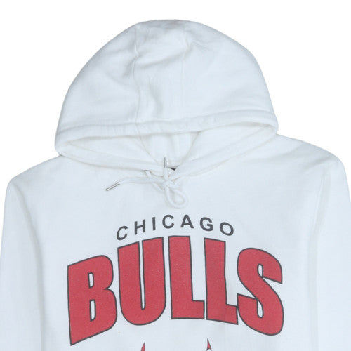 Primark NBA Chicago Bulls White Hoodie Men's M Hooded Sweatshirt