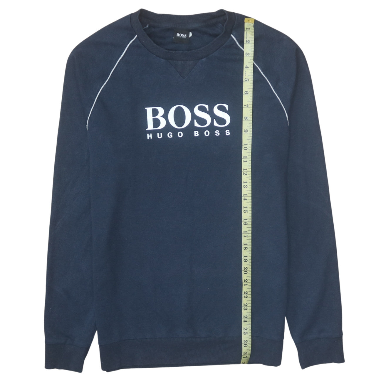 Hugo Boss Men's Blue Logo Crew Neck Sweatshirt Size L