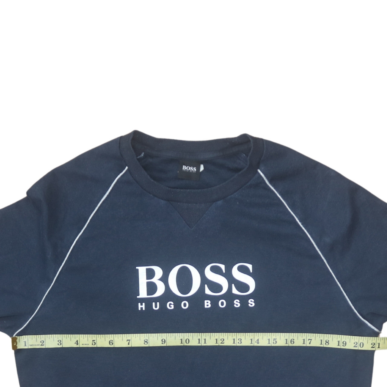 Hugo Boss Men's Blue Logo Crew Neck Sweatshirt Size L