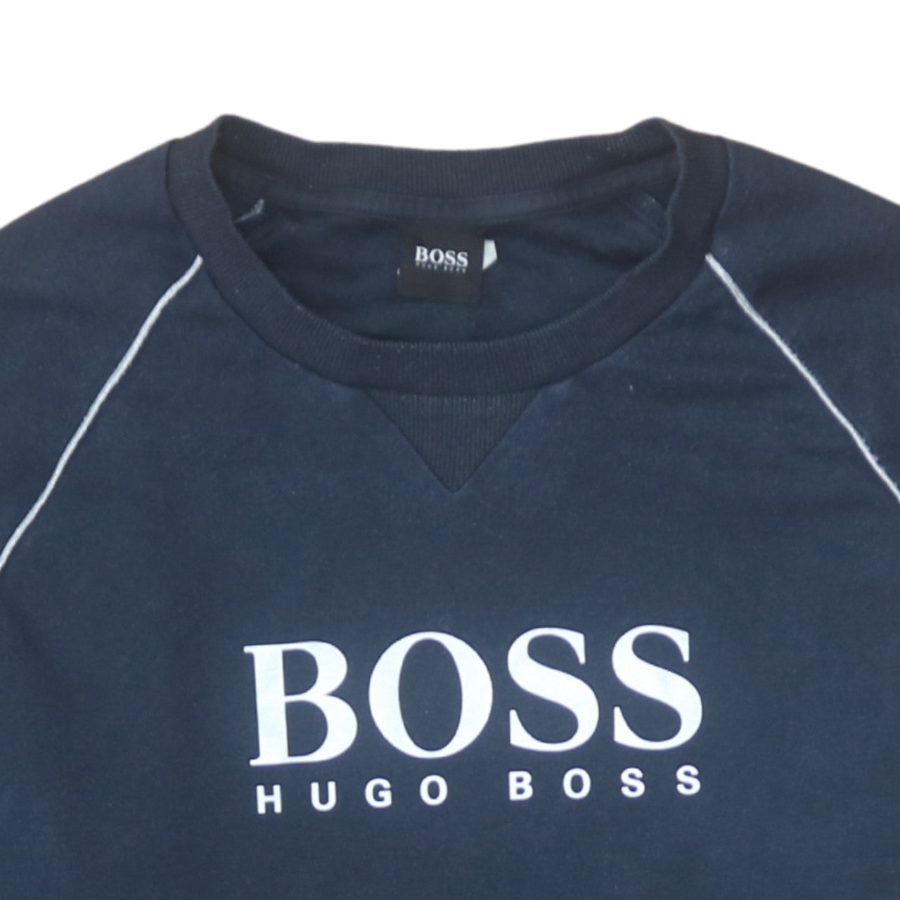 Hugo Boss Men's Blue Logo Crew Neck Sweatshirt Size L