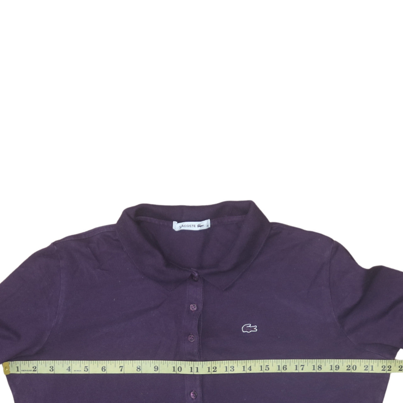 Lacoste Women's Purple Long Sleeve Collared Polo Shirt Size 16