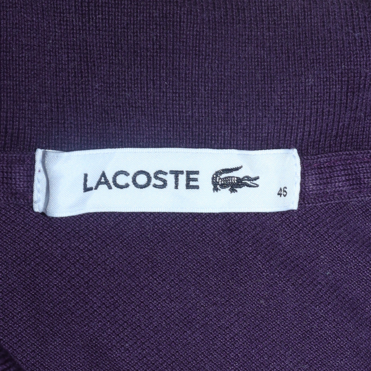 Lacoste Women's Purple Long Sleeve Collared Polo Shirt Size 16