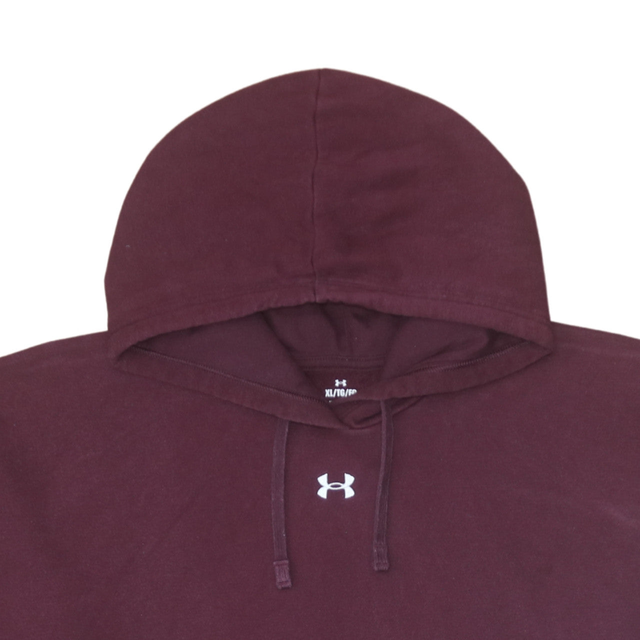 Under Armour Men’s Red Pullover Hoodie XL Fleece Regular Fit