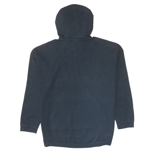 Adidas Womens Black Pullover Hoodie Size M Logo Print Cotton Blend