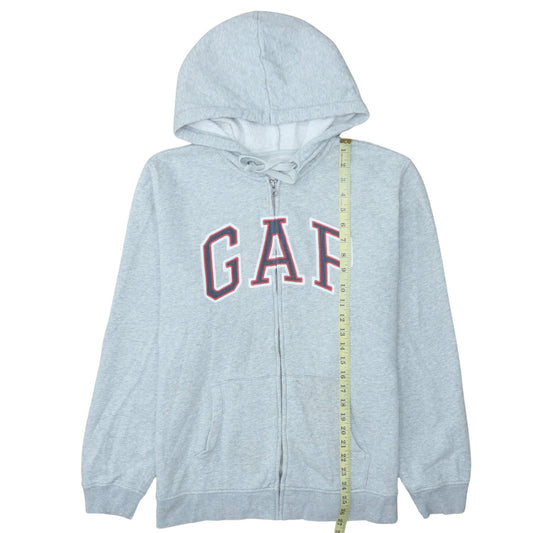GAP Men’s Grey Full Zip Hoodie L Logo Fleece Sweatshirt