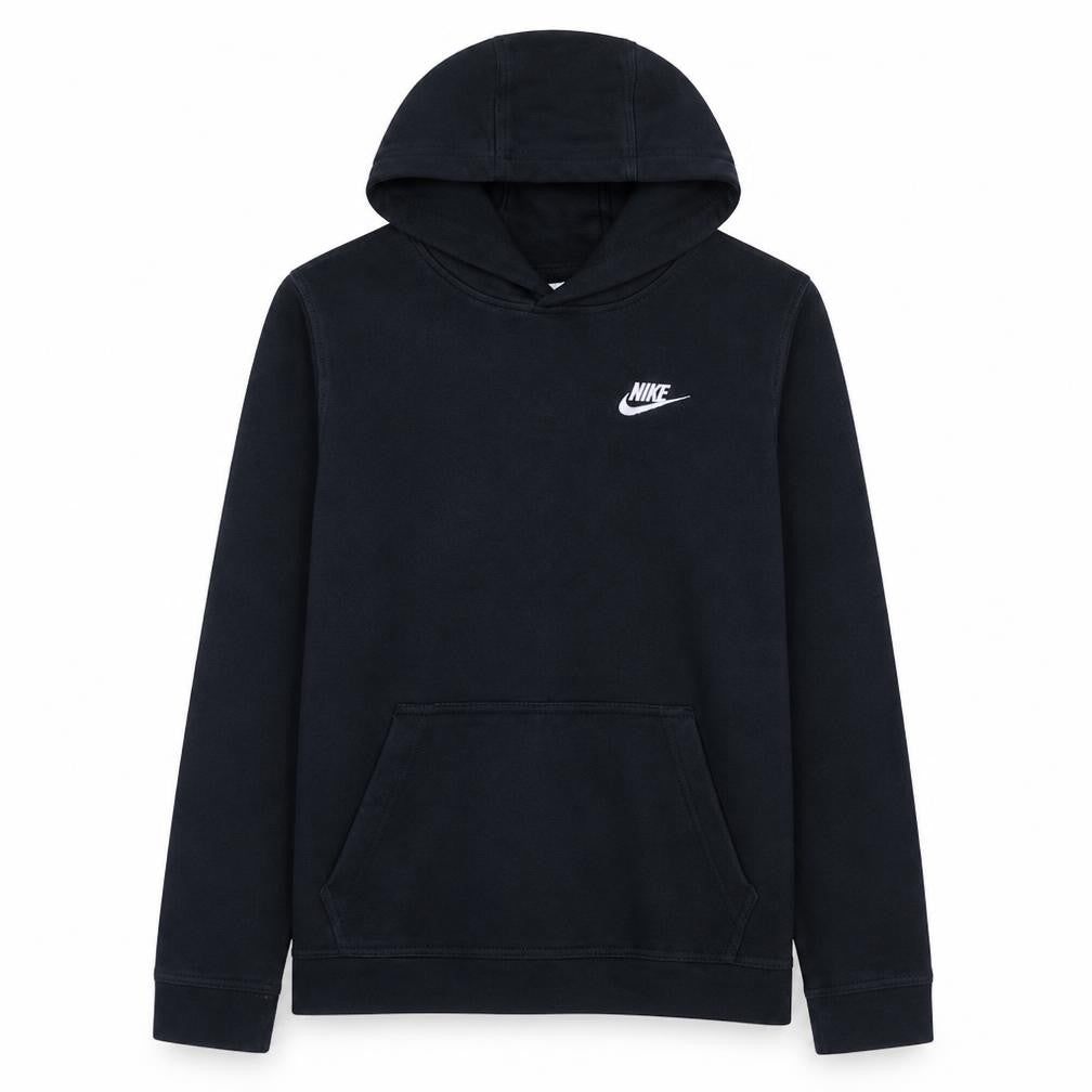 Nike Boys Black XL Pullover Fleece Hoodie with Logo Pocket