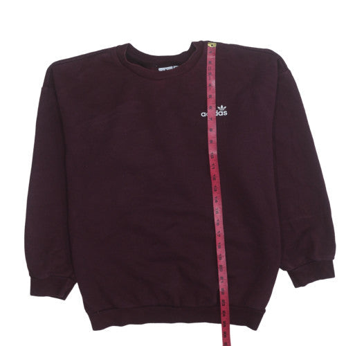 Adidas Womens Burgundy Sweatshirt Size 14 Crew Neck Pullover