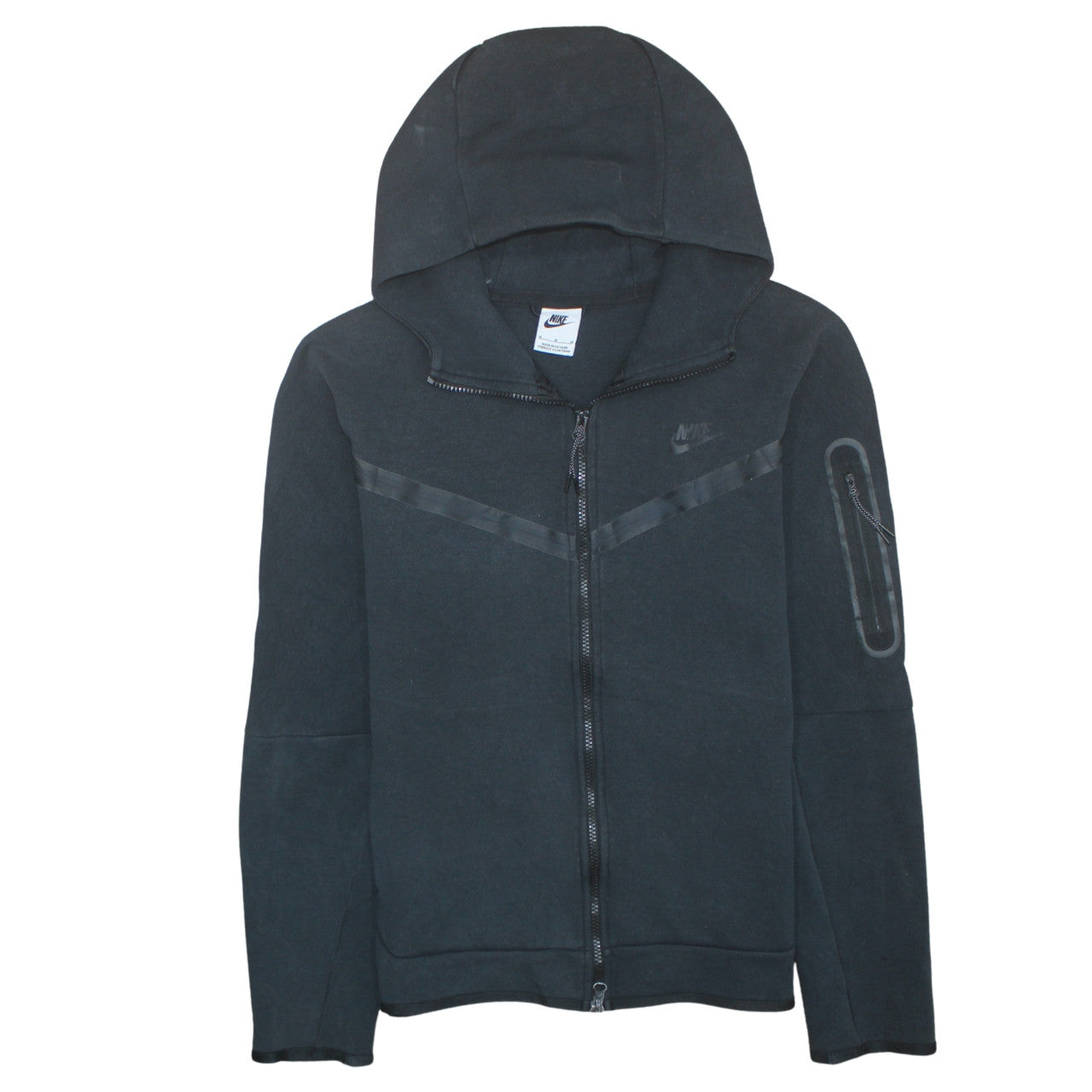 Nike Men's Black Full Zip Hoodie M Regular Fit Fleece