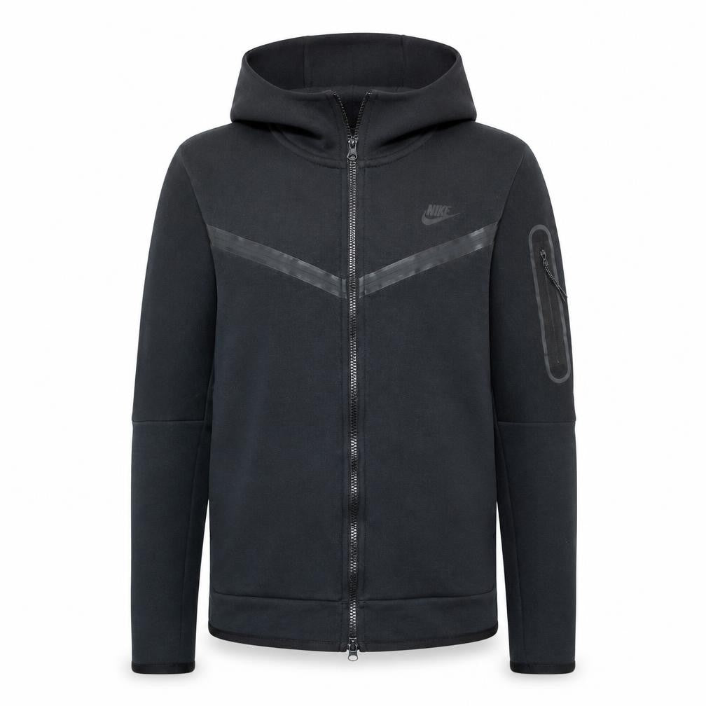 Nike Men's Black Full Zip Hoodie M Regular Fit Fleece