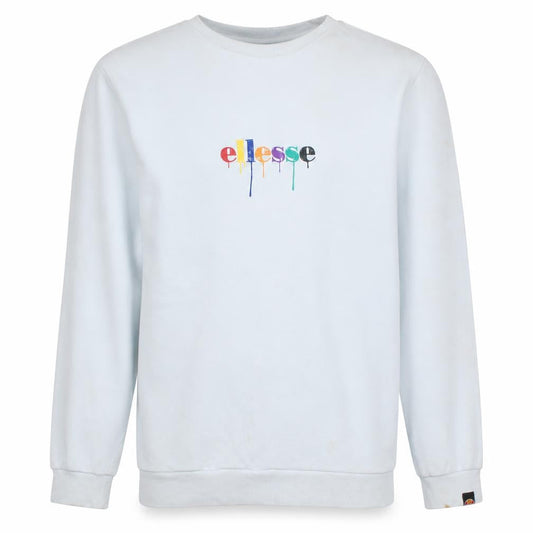 Ellesse Men’s White Pullover Sweatshirt L Logo Graphic Cotton Blend