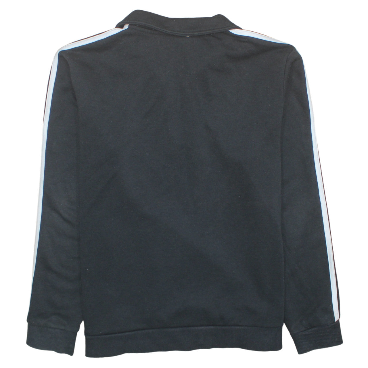 Adidas Women Black 1/2 Zip Sweatshirt L 16-18 Regular Pullover Fleece