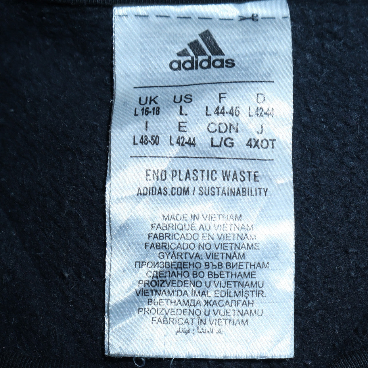 Adidas Women Black 1/2 Zip Sweatshirt L 16-18 Regular Pullover Fleece
