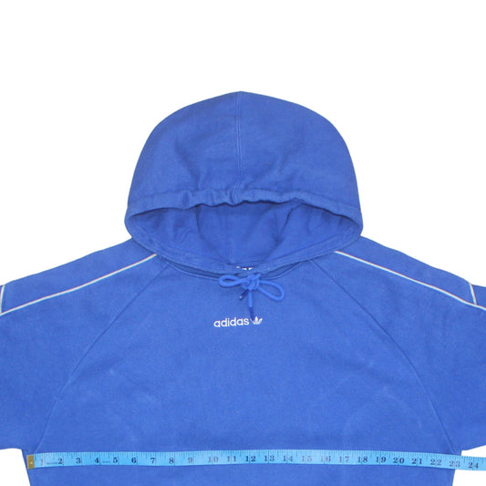 Adidas Men's Blue Pullover Hoodie Medium Fleece Sportswear