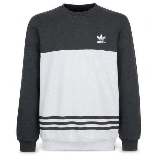 Adidas Men’s Black & White Logo Crew Neck Sweatshirt L