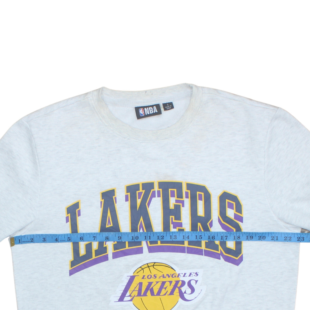 NBA Los Angeles Lakers Men's Grey Sweatshirt L Crew Neck Pullover