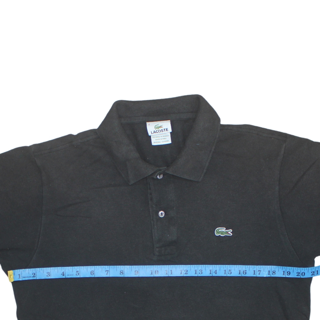 Lacoste Men's Black Cotton Polo Shirt Size M Classic Logo