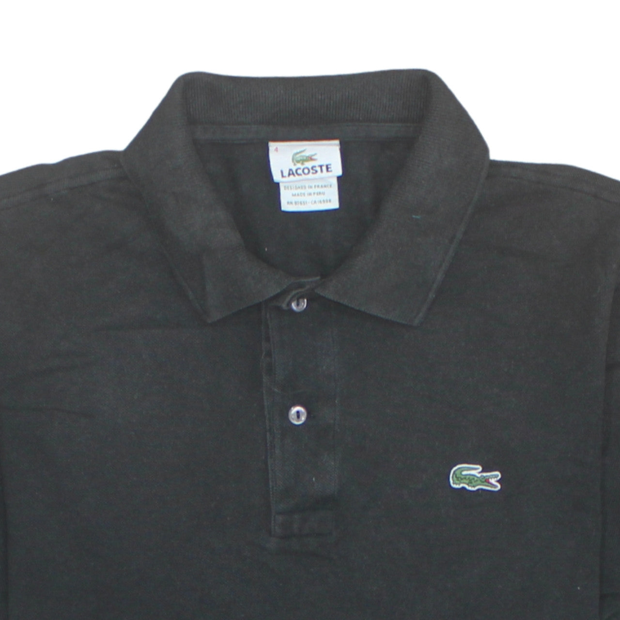 Lacoste Men's Black Cotton Polo Shirt Size M Classic Logo