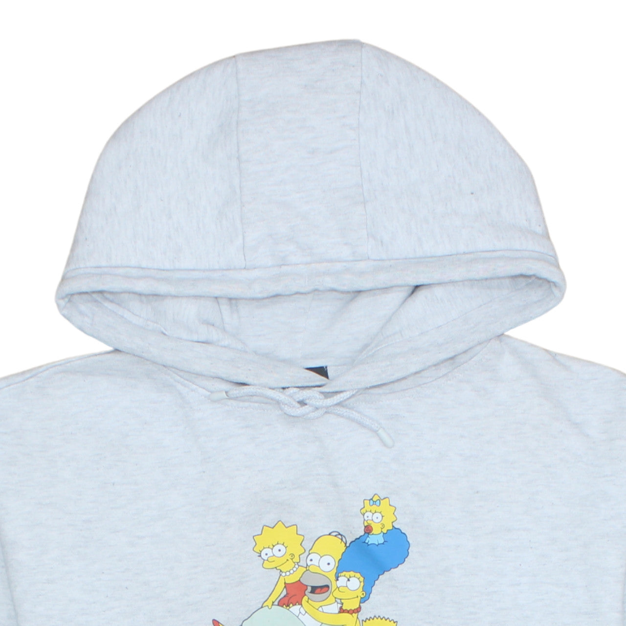The Simpsons Men's Grey Pullover Hoodie L Graphic Print Fleece