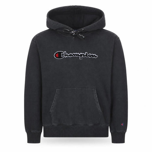 Champion Men’s Black Small Pullover Hoodie with Logo